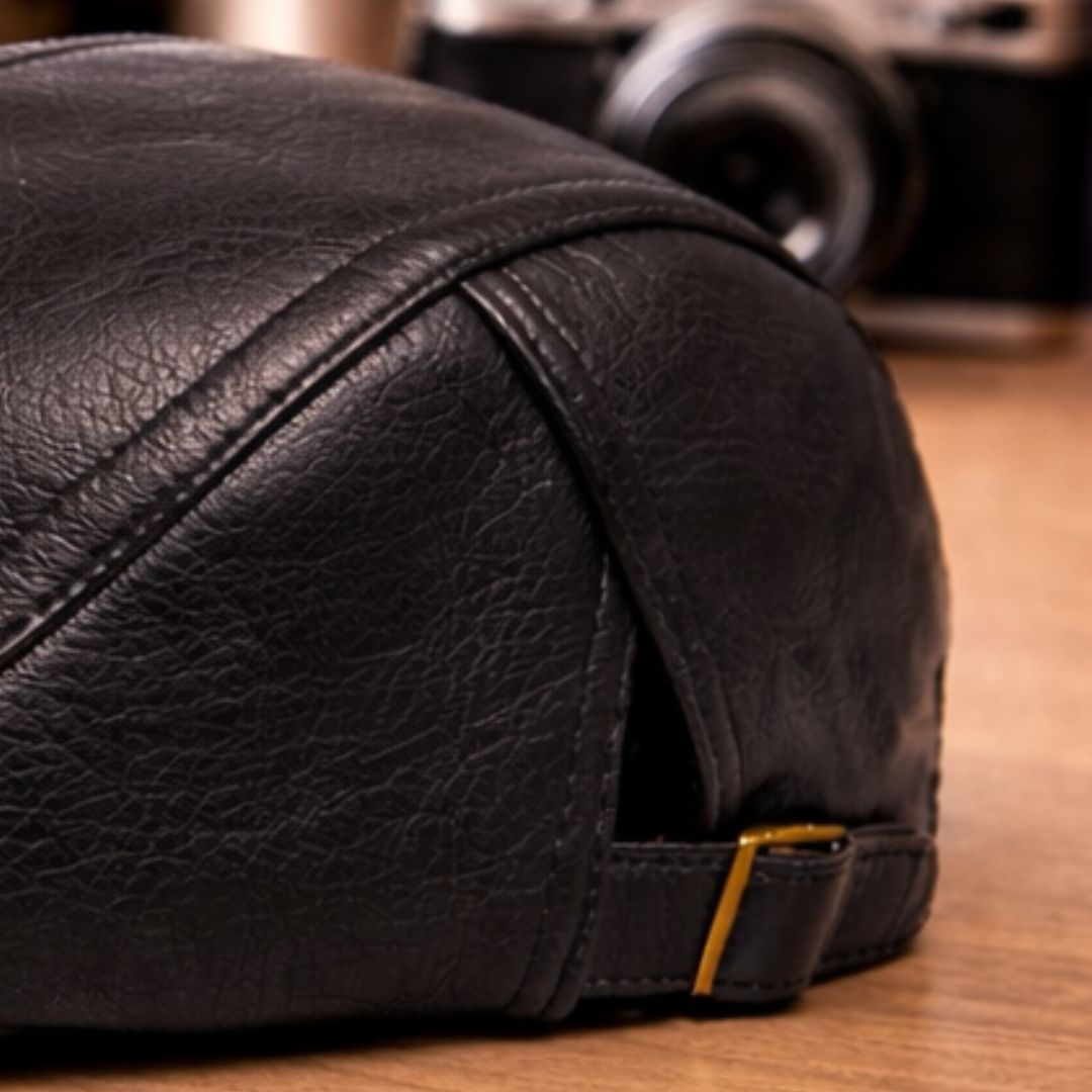 Classic Leather Flat Cap