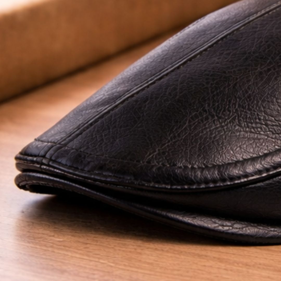 Classic Leather Flat Cap